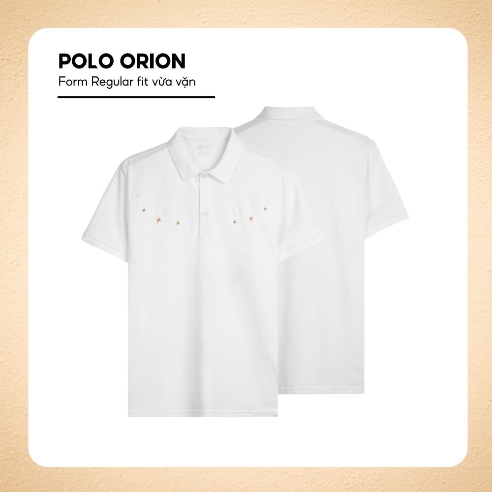 ÁO POLO ORION họa tiết ngôi sao tối giản, form chuẩn nam tính, chất vải Cotton Micro thoáng mát, du lịch hè - FEAER