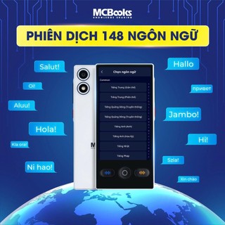 Máy phiên dịch ngôn ngữ 2 chiều M16 - Máy dịch không cần mạng 19 ngôn ngữ - dịch online 148 ngôn ngữ