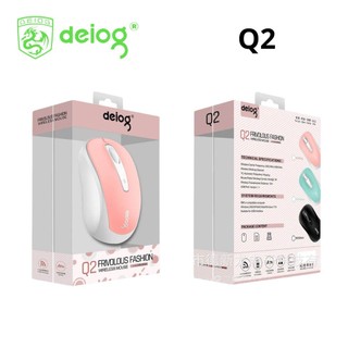 Chuột không dây Wireless 2.4G Deiog Q2 DPI 1600 thiết kế nhỏ gọn - bản slient chống ồn