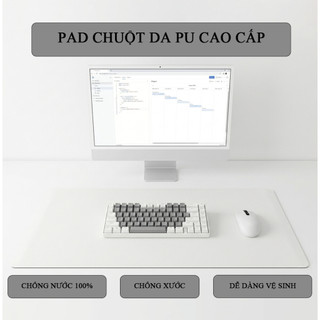 Thảm Lót Chuột 1 Mặt Da + 1 Mặt Nỉ Linh Hoạt Sử Dụng - Di Chuột Mượt Mà Chống Nước - Chống Xước