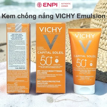 Kem chống nắng Vichy Capital Soleil Dry Touch Emulsion SPF50 – Không nhờn rít