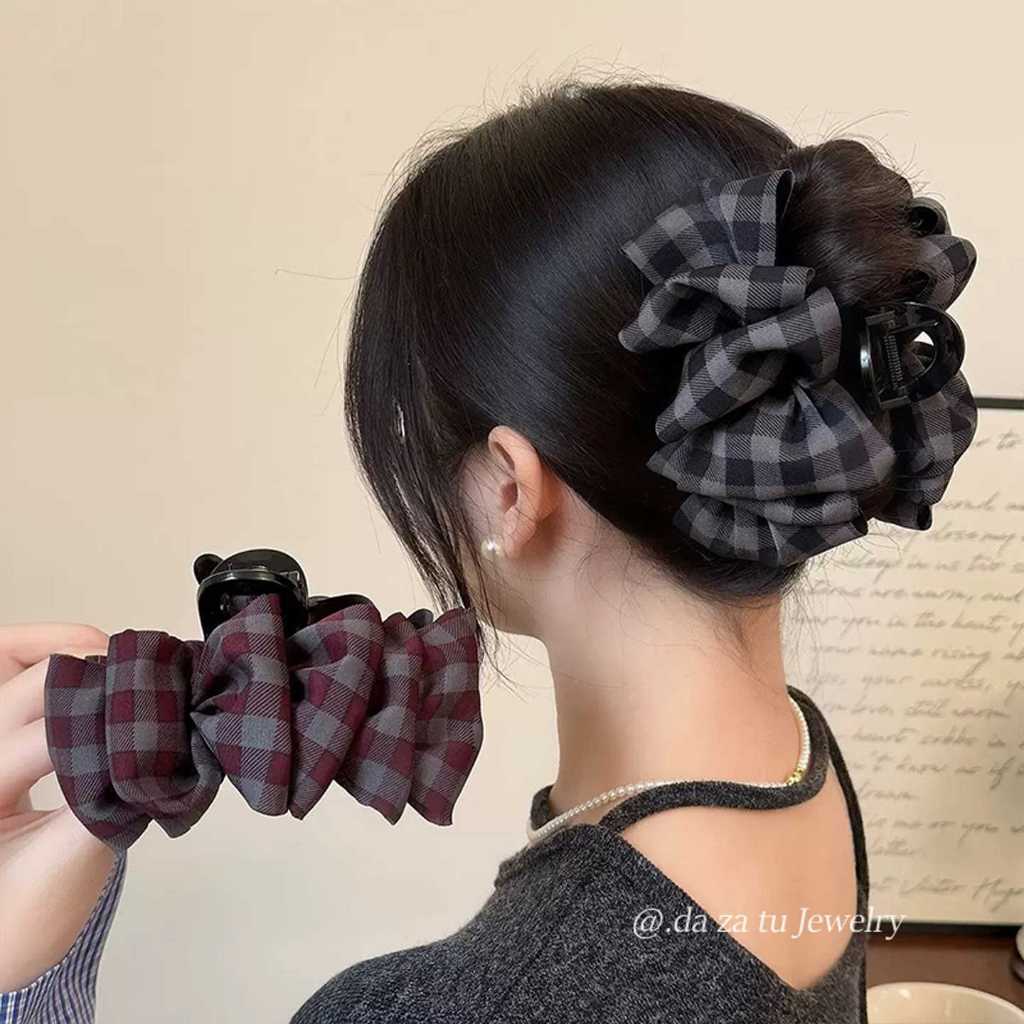 Kẹp Tóc Nơ Voan Tiểu Thư Phong Cách Hàn Quốc Size 13cm Kẹp Bong Bóng Đám Mây