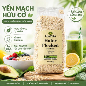 Yến Mạch Nguyên Chất cán vỡ Cán Dẹt Hafer Flocken, Nutri Oat – Yến Mạch Nhập Khẩu , Giàu Chất Xơ, tốt cho sức khỏe