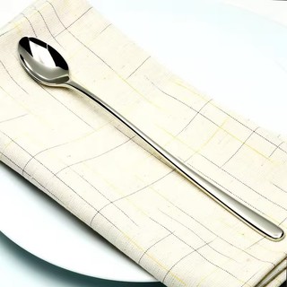 ( đá r ) Combo 10 Muỗng pha trà uống cà phê cán dài inox sáng bóng 2 kích thước 19,5 cm và 23,5 cm