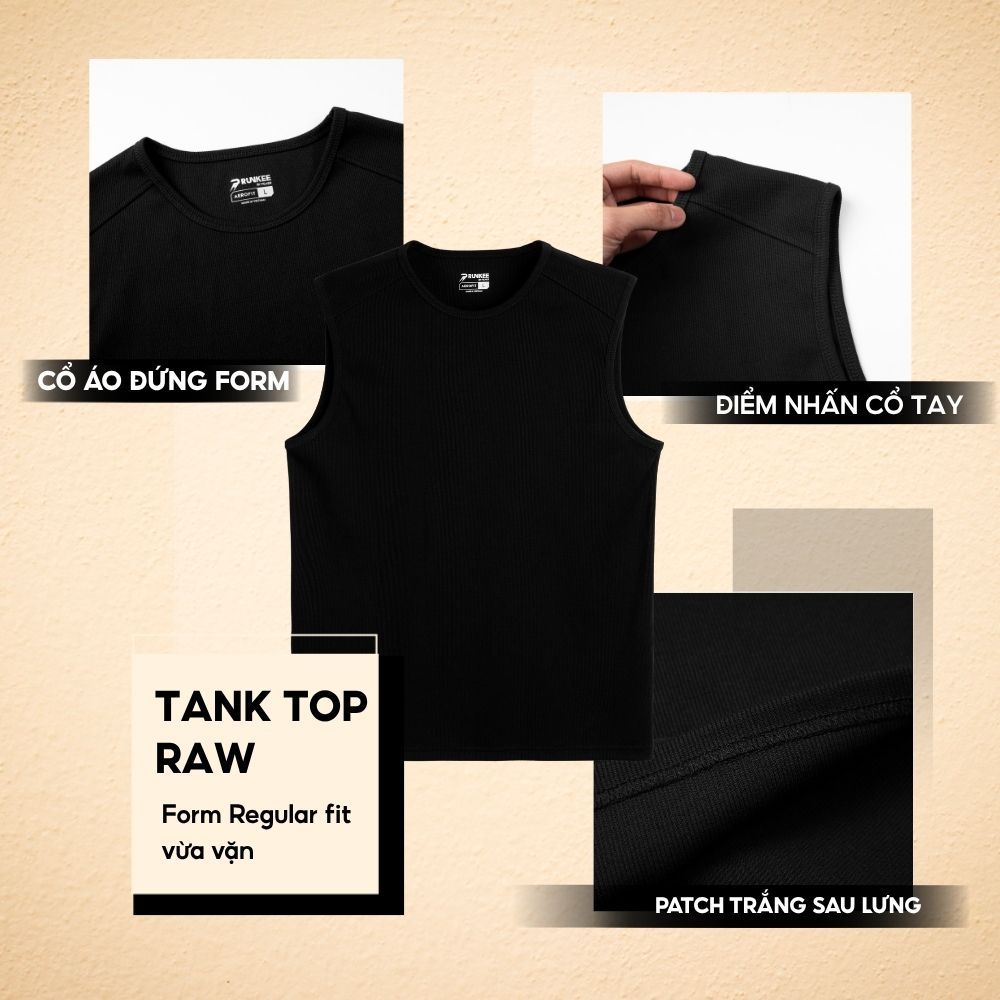 [GIÁ MỞ BÁN]Áo ba lỗ RAW chất Cotton Borip dày, thấm hut tốt, xử lý màu không phai,KHÔNG NHÃO form nhiều lần giặt-FEAER