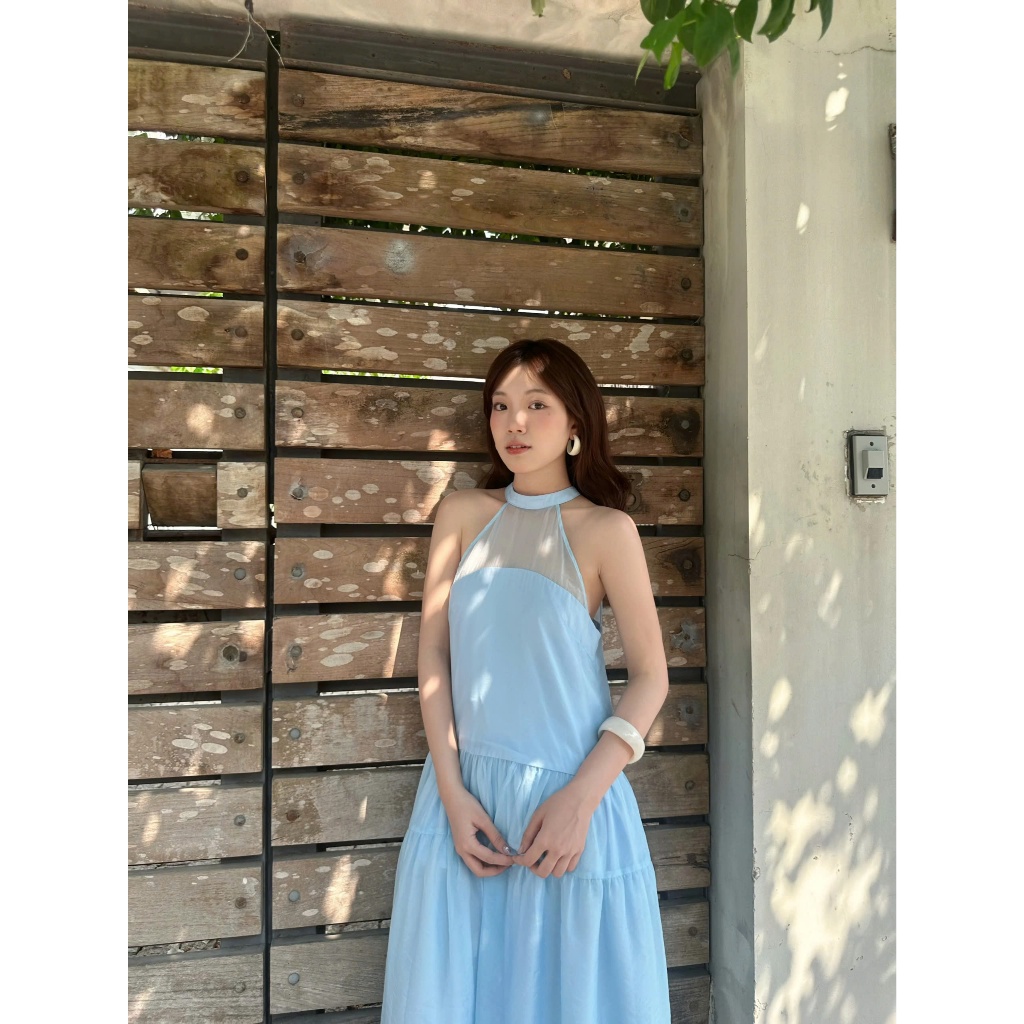 Đầm Nữ BROSKI DRESS Cổ Yếm Form Dài Đi Biển Mùa Hè SECODEE