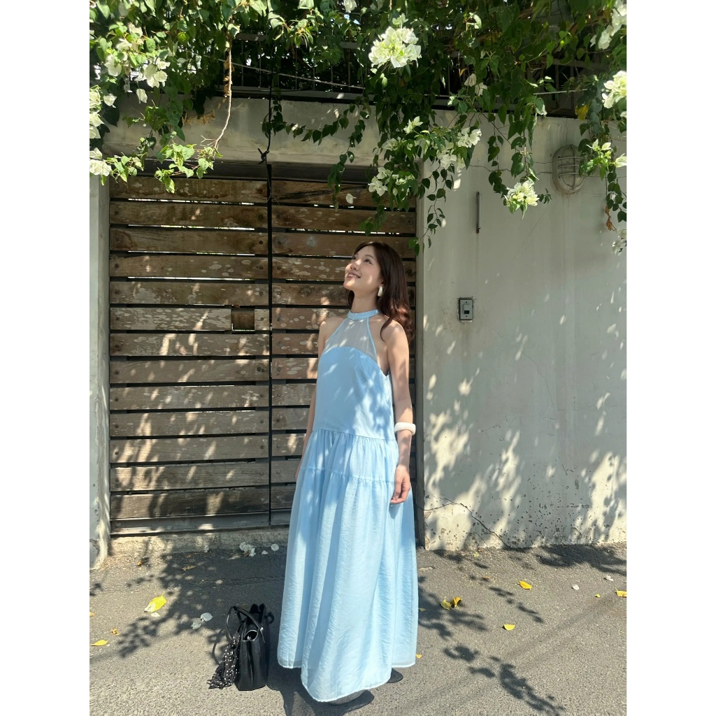 Đầm Nữ BROSKI DRESS Cổ Yếm Form Dài Đi Biển Mùa Hè SECODEE