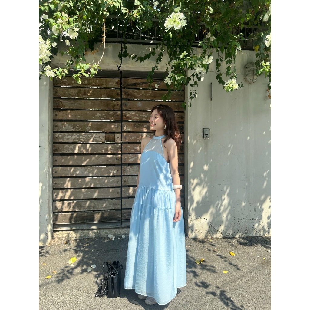 Đầm Nữ BROSKI DRESS Cổ Yếm Form Dài Đi Biển Mùa Hè SECODEE