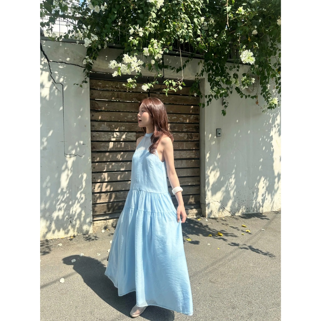 Đầm Nữ BROSKI DRESS Cổ Yếm Form Dài Đi Biển Mùa Hè SECODEE