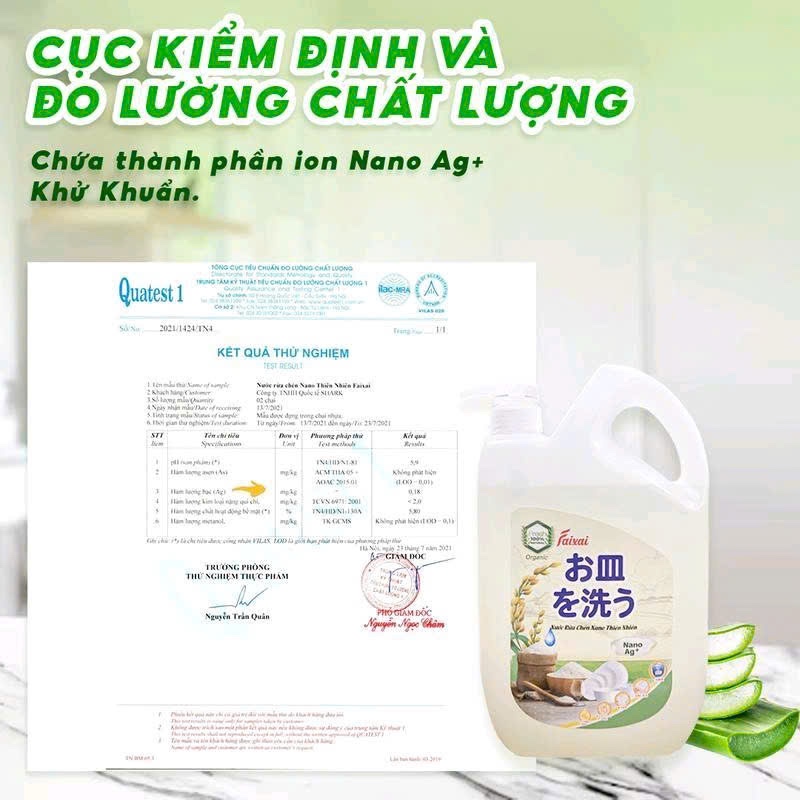 [ECG] NƯỚC RỬA CHÉN NANO FAIXAI 2.2L