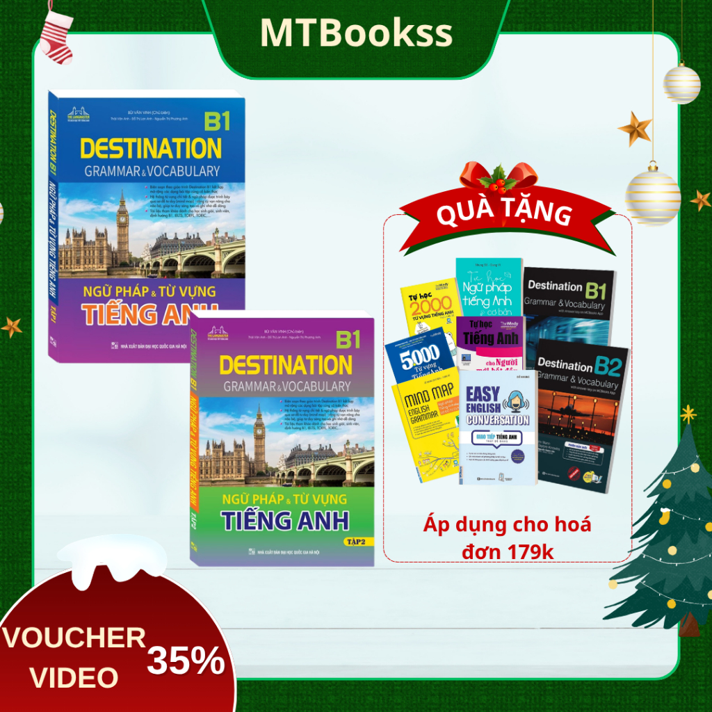 Combo Sách - DESTINATION B1 - Ngữ Pháp Và Từ Vựng Tiếng Anh (tập 1 + 2)