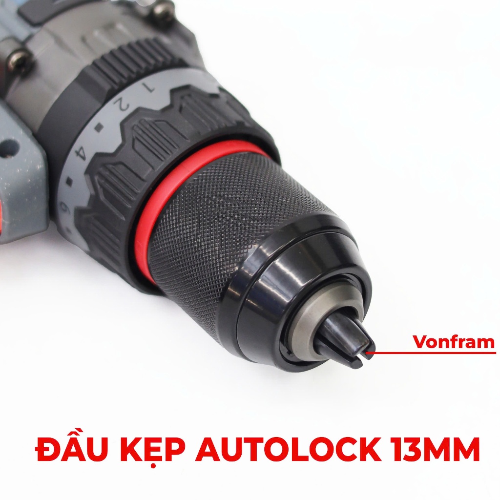 Máy Khoan Vặn Vít Đa Năng Workfix WF-ID165PLUS – Lực Siết 165N–Không Chổi Than – Khoan Gỗ, Sắt, Tường – Full Phụ Kiện