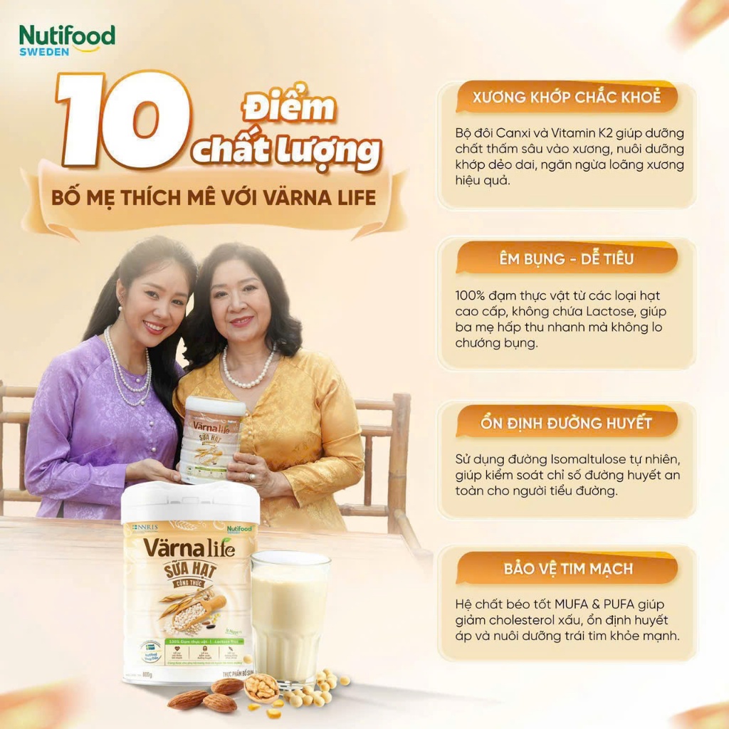 Varna Life Nutifood (800G) - Sữa Hạt Công Thức Từ Thụy Điển