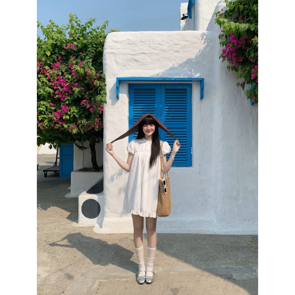Đầm Nữ PORSAT DRESS Babydoll Tay Phồng Xinh Xắn SECODEE