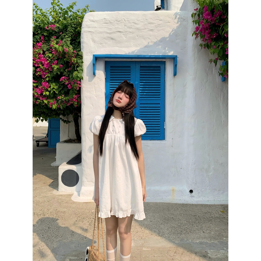 Đầm Nữ PORSAT DRESS Babydoll Tay Phồng Xinh Xắn SECODEE