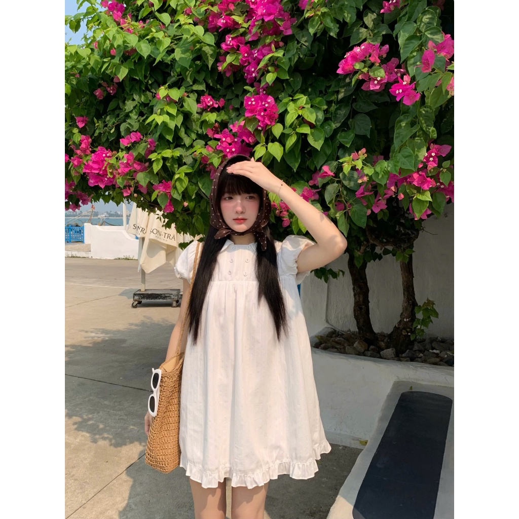 Đầm Nữ PORSAT DRESS Babydoll Tay Phồng Xinh Xắn SECODEE