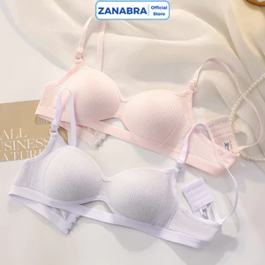 Áo Ngực Nữ Cotton Đệm Mỏng Thoáng Mát - Áo Lót Nữ Không Gọng Mỏng Nhẹ Co Giãn 4 Chiều ZANABRA A6114
