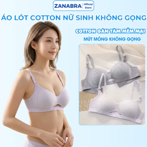 Áo Lót Áo Ngực Nữ Sinh Không Gọng Đệm Mỏng Cotton Gân Tăm Mềm Mại Form Ôm Ngực ZANABRA A6114