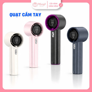 Quạt Cầm Tay Mini Tốc Độ Gió Siêu Mạnh 100 Cấp Độ, Màn Hình Led Thông Minh Sạc Nhanh