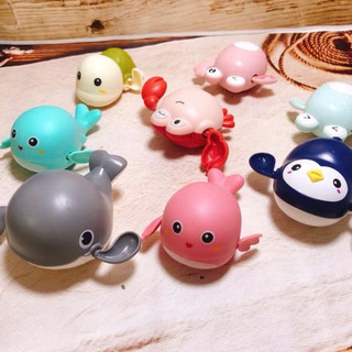 Đồ chơi nhà tắm rùa, vịt, cua, cá bơi nước vặn cót cho bé