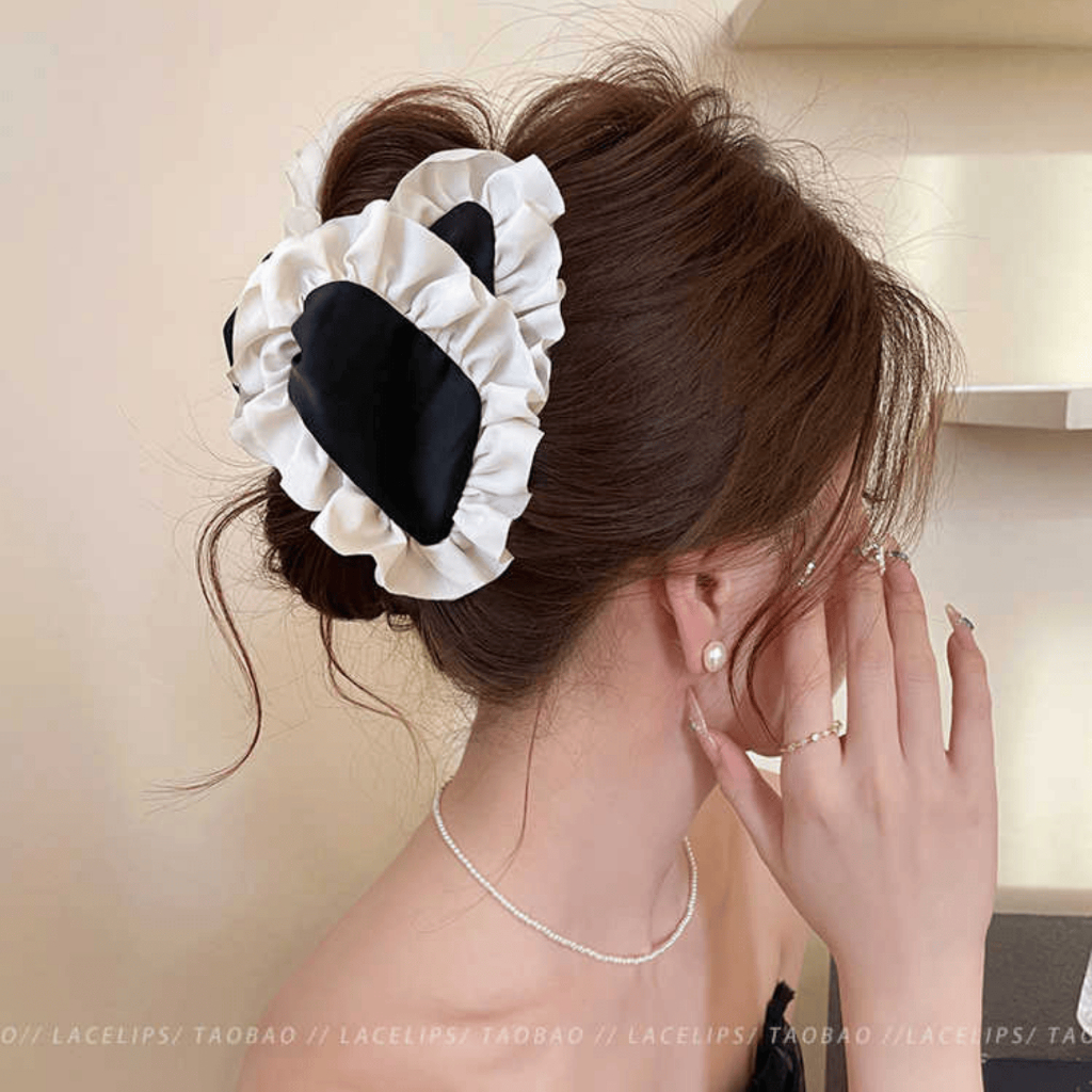 Kẹp Tóc Vải Satin Size 13cm Phong Cách Hàn Quốc