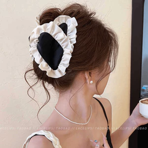 Kẹp Tóc Vải Satin Size 13cm Phong Cách Hàn Quốc