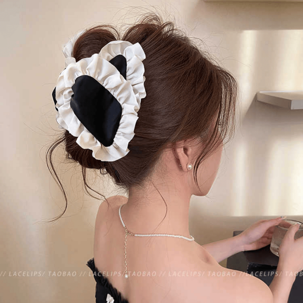 Kẹp Tóc Vải Satin Size 13cm Phong Cách Hàn Quốc