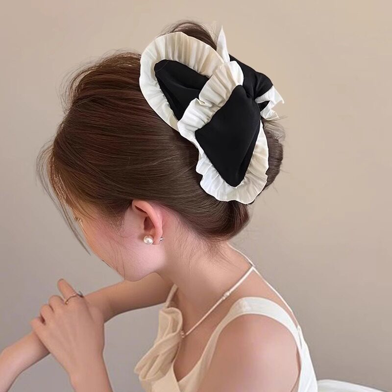 Kẹp Tóc Vải Satin Size 13cm Phong Cách Hàn Quốc