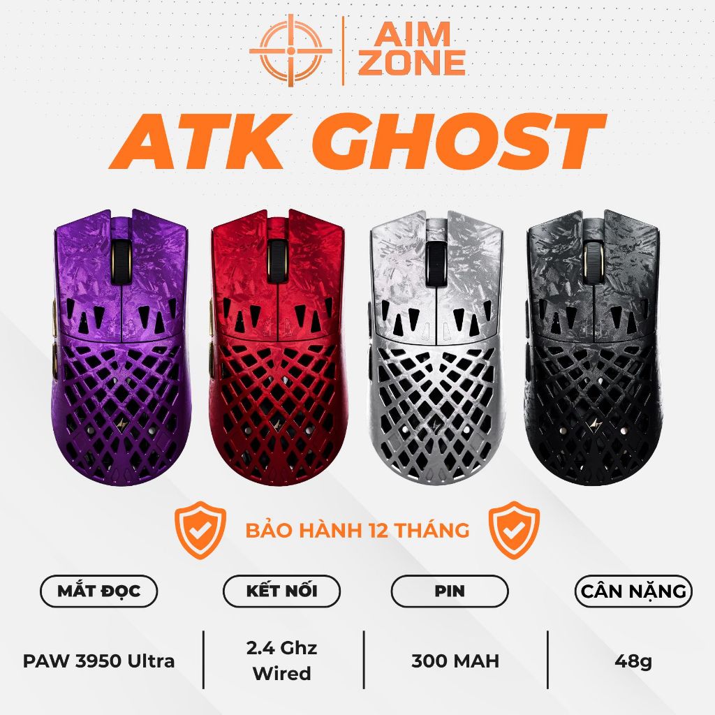 HỎA TỐC] Chuột Gaming Không Dây ATK Ghost Ultimate | Extreme