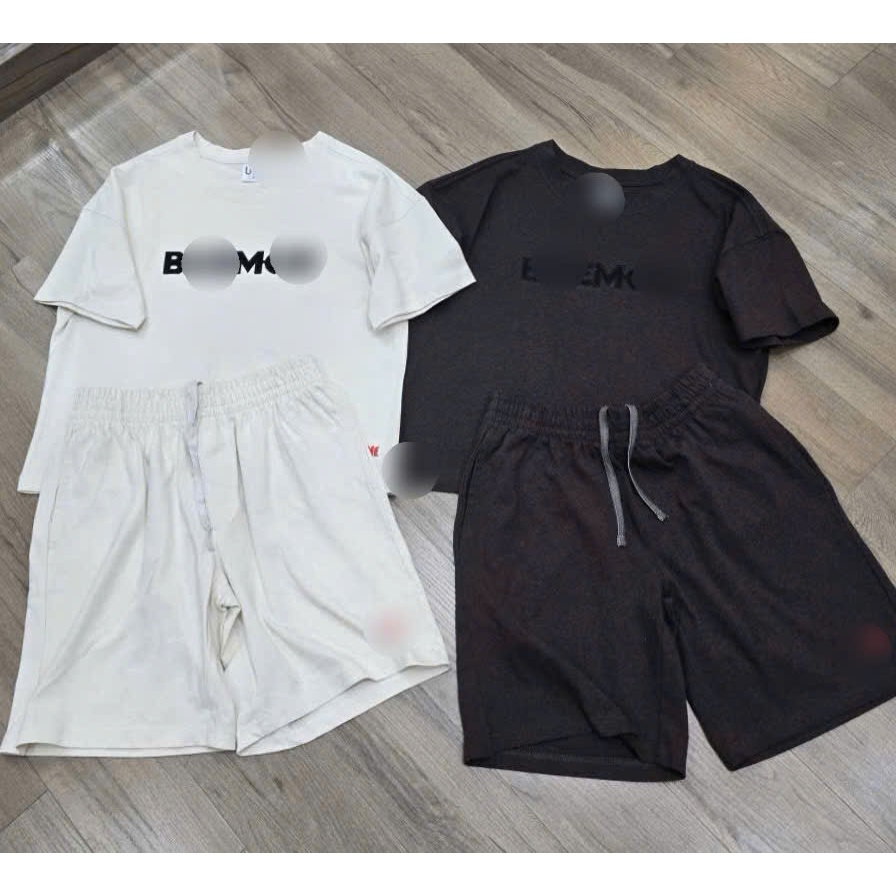 Bộ Cộc Cotton Nữ - Kiểu Dáng Basic, Chữ Thêu Nổi - Mặc Ở Nhà Hay Đi Chơi Đều Đẹp