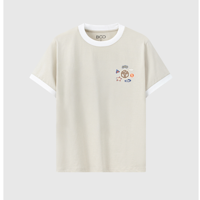 Áo Thun BOO Ringer Tee Unisex Logo Mix Chất Liệu Cao Cấp, Trẻ Trung Form Regular Vừa Vặn