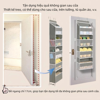 [Quà tặng: Móc treo + Giao nhanh] Túi Treo Tường Cửa Tủ Quần Áo 2/3/4/5 Tầng Đa Năng Đựng Đồ Tiện Lợi Không Cần Khoan