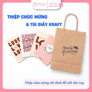 Túi Giấy Đựng Quà Cao Cấp & Thiệp Chúc Quà Tặng Sinh Nhật, Tốt Nghiệp, Người Yêu