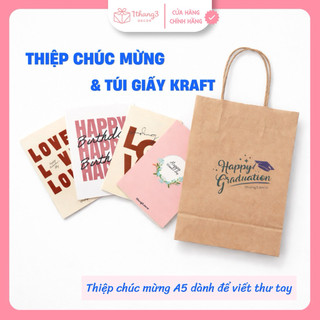 Túi Giấy Đựng Quà Cao Cấp & Thiệp Chúc Quà Tặng Sinh Nhật, Tốt Nghiệp, Người Yêu