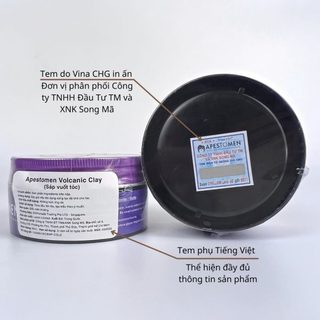 Sáp Vuốt Tóc Nam APESTOMEN Volcanic Clay 80g