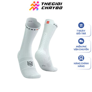 Tất Đạp Xe Compressport Pro Racing Socks v4.0 Bike Chính Hãng – Tất Thể Thao Cao Cổ, Thoáng Khí, Hỗ Trợ Vòm Chân.