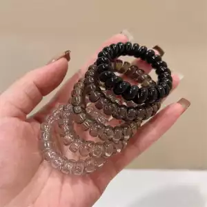 Set 5 Dây buộc tóc lò xo, chun lò xo nhiều màu bản lớn Sin Thiết kế sang trọng
