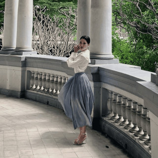 [HOẢ TỐC] Chân Váy Lụa Satin Dáng Suông Xếp Ly Mềm Mại Lưng Thun Thanh Lịch | Satin Skirt Premium