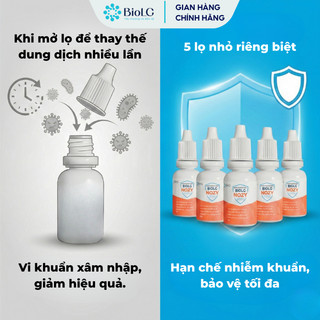 [Quà Tặng] Dung Dịch Nhỏ Mũi Vi Sinh BioLG Nozy Nhỏ Mũi Giảm Ngứa Nghẹt Mũi An Toàn Cho Trẻ Hộp 5 Lọ
