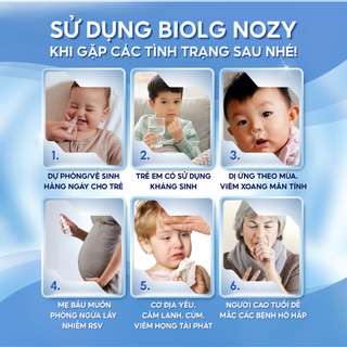 [Quà Tặng] Dung Dịch Nhỏ Mũi Vi Sinh BioLG Nozy Nhỏ Mũi Giảm Ngứa Nghẹt Mũi An Toàn Cho Trẻ Hộp 5 Lọ
