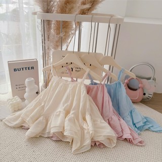 Áo hè trẻ em, Áo 2 dây dáng xoè bé gái nhiều màu 9-25kg A578 Tiểu Yến KID