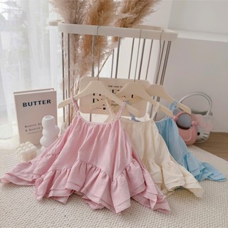 Áo hè trẻ em, Áo 2 dây dáng xoè bé gái nhiều màu 9-25kg A578 Tiểu Yến KID