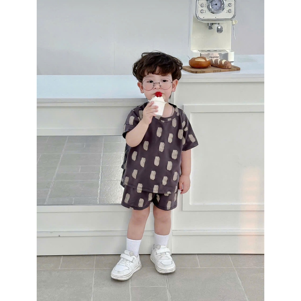 Sét loang 3 Mầu Cho Bé Trai Đơn Giản Đáng Yêu