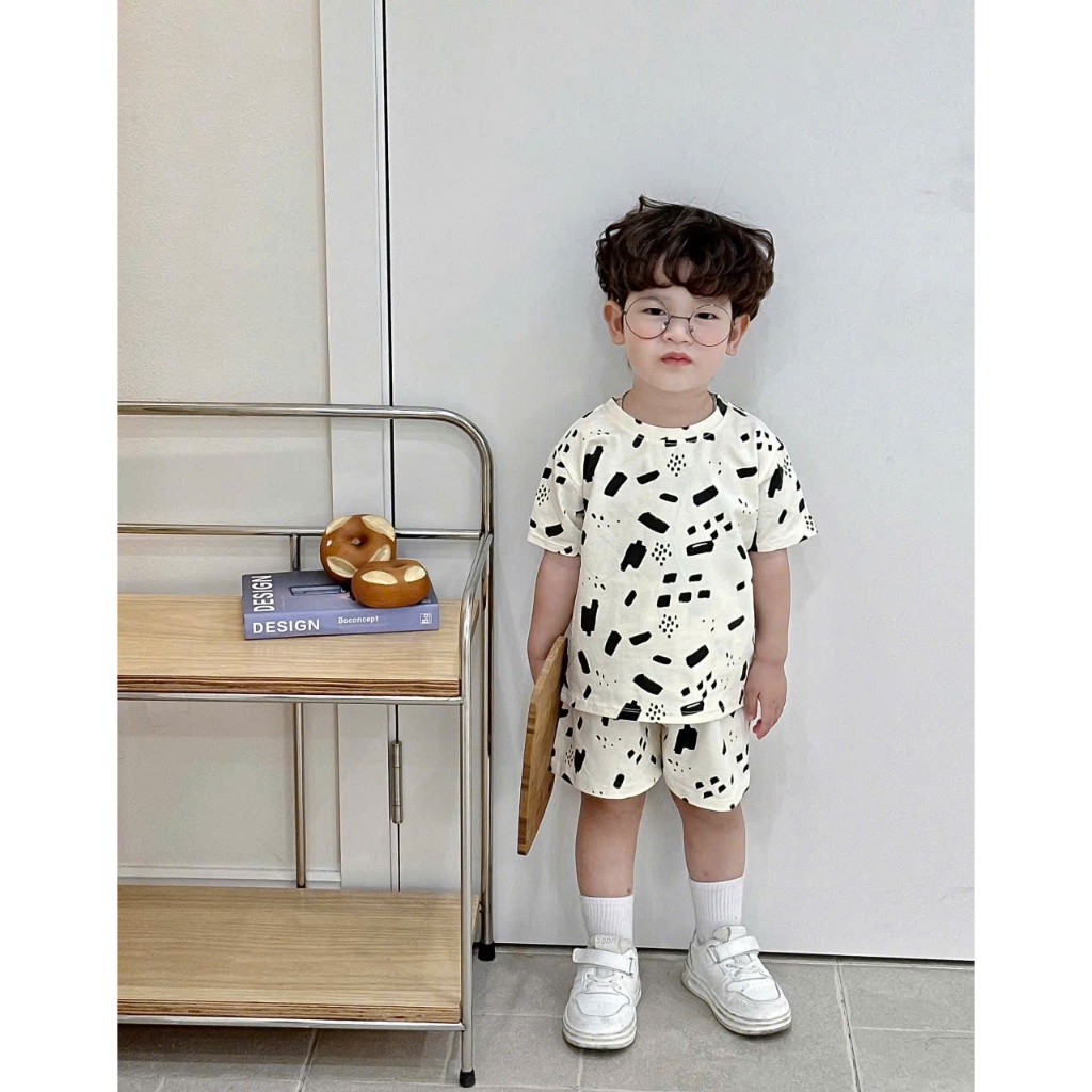 Sét loang 3 Mầu Cho Bé Trai Đơn Giản Đáng Yêu