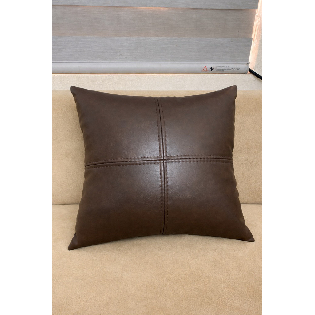 Gối tựa lưng, Gối decor, Gối ôm chất liệu da Cleo bền bỉ chất lượng. Gối dấu cộng.