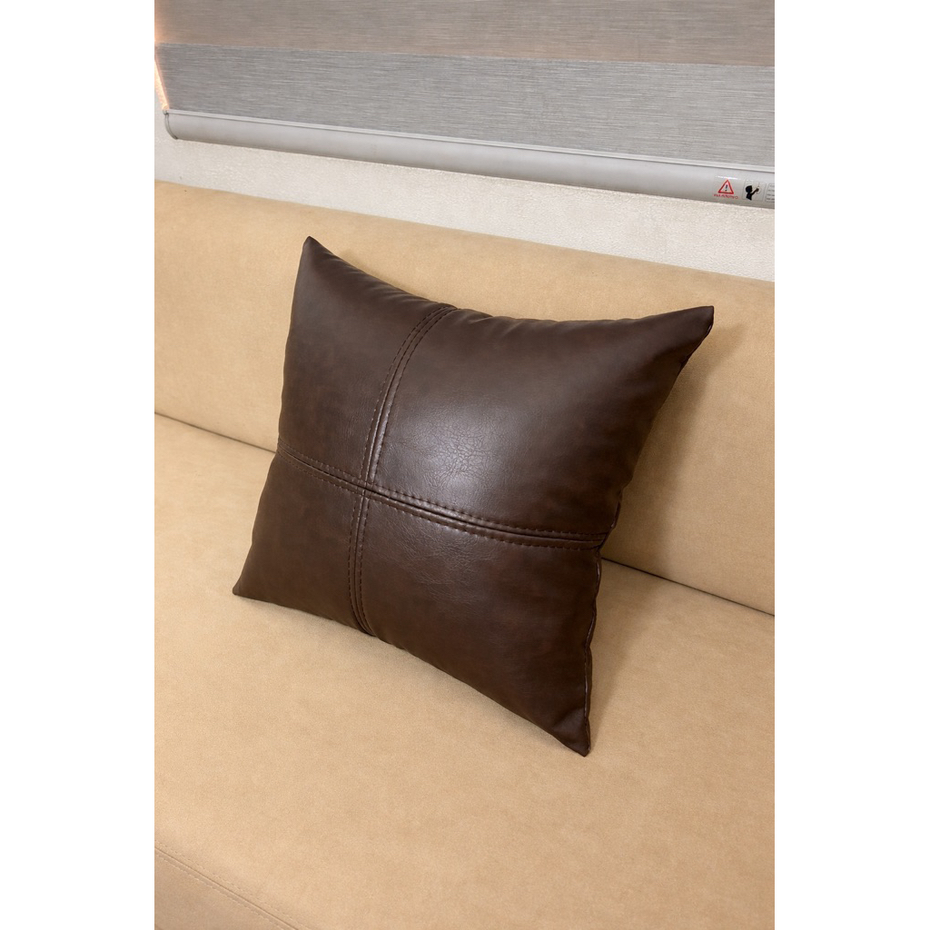 Gối tựa lưng, Gối decor, Gối ôm chất liệu da Cleo bền bỉ chất lượng. Gối dấu cộng.