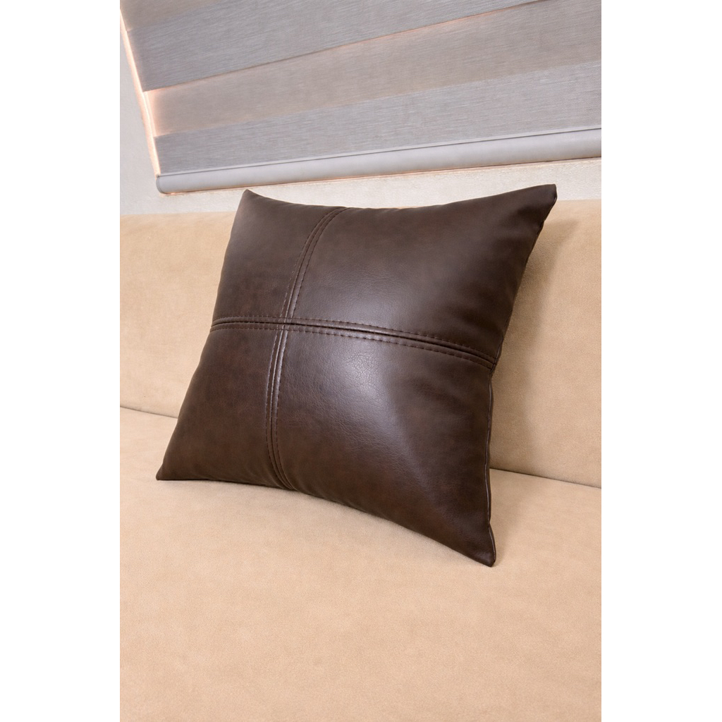 Gối tựa lưng, Gối decor, Gối ôm chất liệu da Cleo bền bỉ chất lượng. Gối dấu cộng.