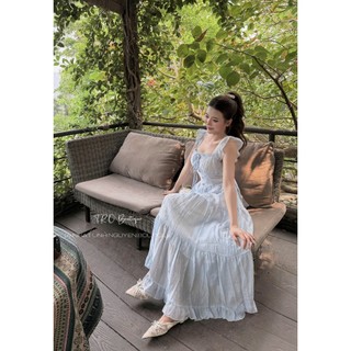 Váy tơ cánh tiên  chun lưng kiểu bồng bềnh dành cho chị em mặc đi biển gu tiểu thư đẹp điên đảo sang - Baotrang.clothes