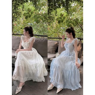 Váy tơ cánh tiên  chun lưng kiểu bồng bềnh dành cho chị em mặc đi biển gu tiểu thư đẹp điên đảo sang - Baotrang.clothes