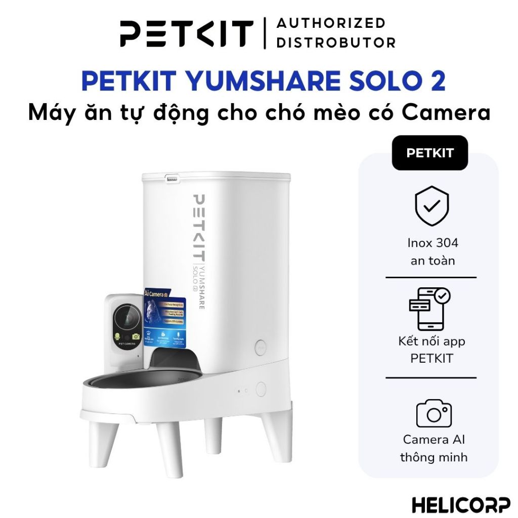 Máy Nhả Hạt Cho Chó Mèo, Máy Cho Chó Mèo Ăn Tự Động PETKIT Yumshare Solo 2 Bản Quốc Tế